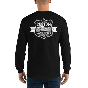 Custom Motorcycles Long Sleeve Tee with Back Print