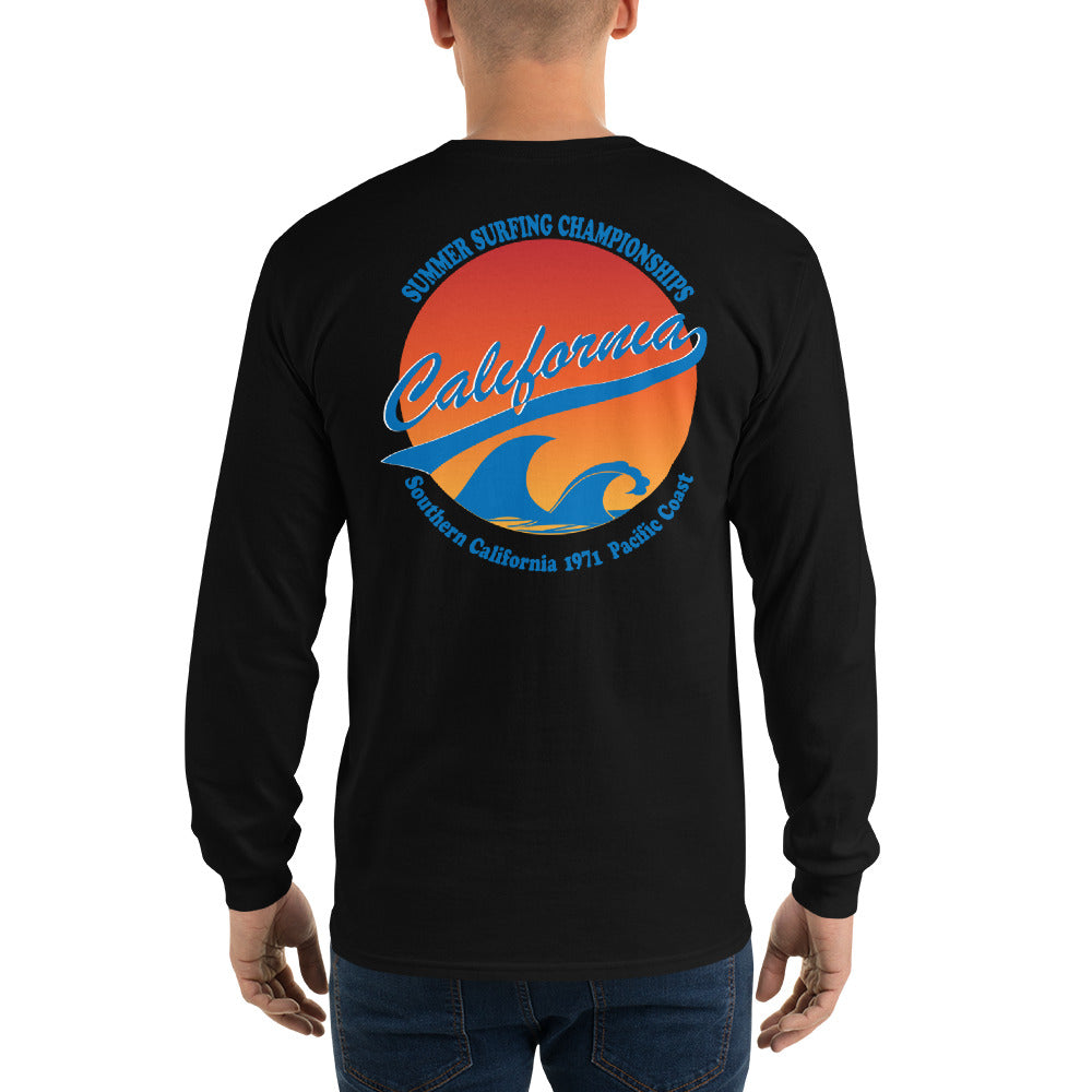 California Summer Surf Championships Long Sleeve Tee with Back Print