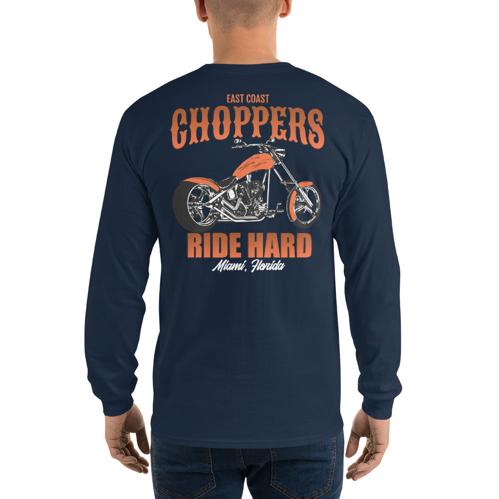 East Coast Choppers Long Sleeve Tee with Back Print