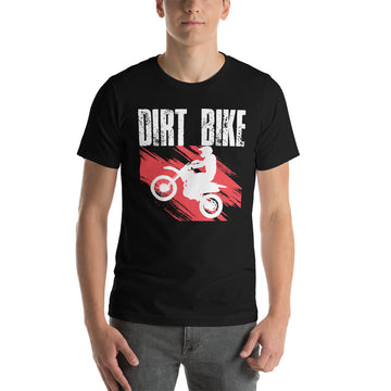 Dirt Bike Tee-White text