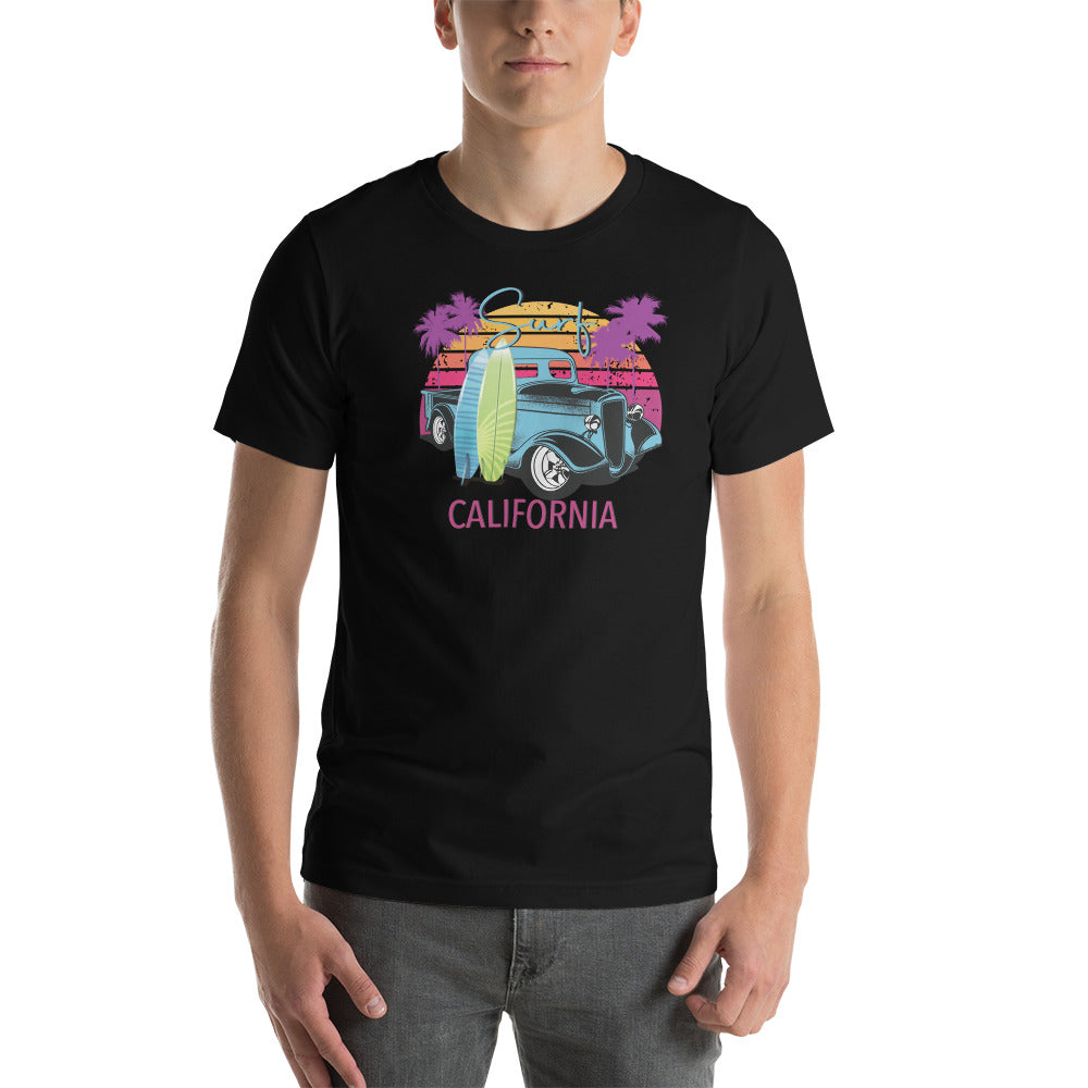 Surf California Hot Rod Truck Tee