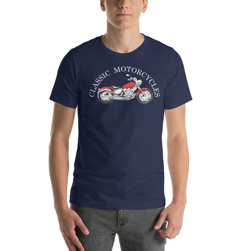 Classic Motorcycles Tee-White Text