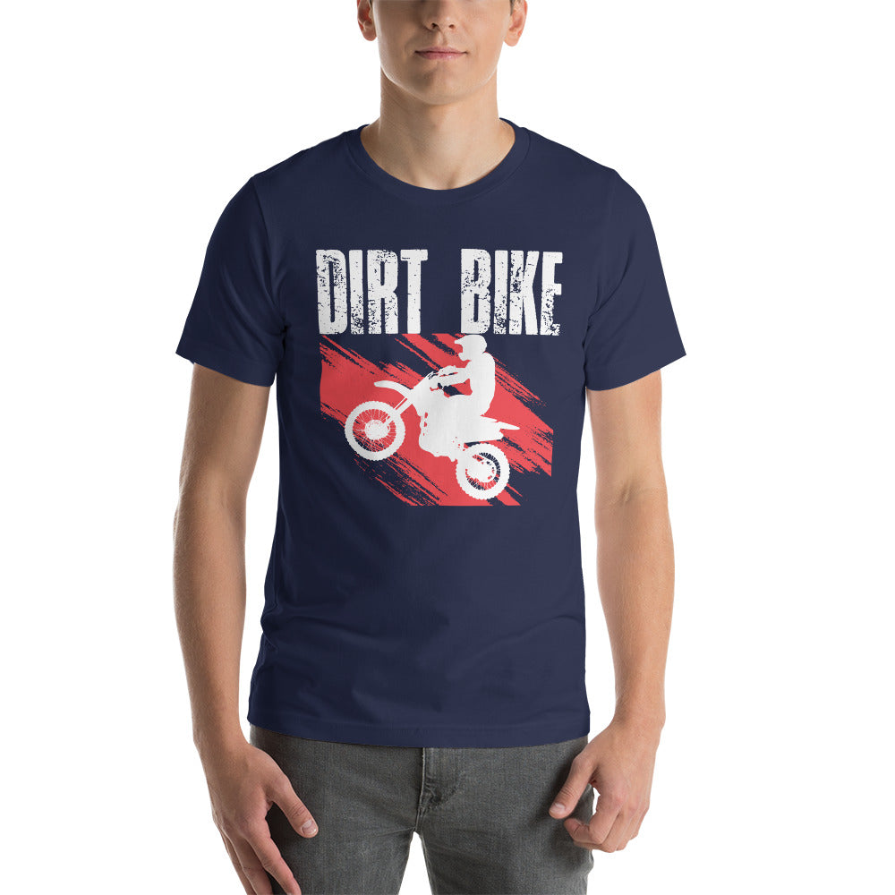 Dirt Bike Tee-White text