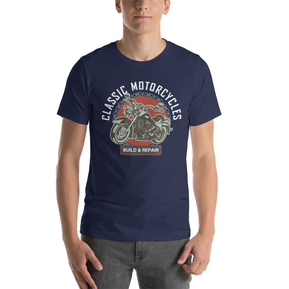 Classic Motorcycles Build & Repair Tee